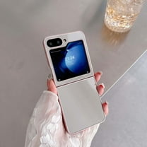 Allytechgroup Slim Protective Case for Samsung Galaxy Z Flip 5, with Mirror Design Lightweighty Stylish Anti-Scratch Bumper Stylish Shell Phone Case Cover for Samsung Galaxy Z Flip 5, Pink