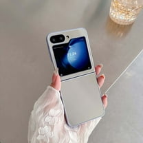 Allytechgroup Slim Protective Case for Samsung Galaxy Z Flip 6/Flip 7 FE, with Mirror Design Stylish Anti-Scratch Bumper Stylish Shell Phone Case Cover for Samsung Galaxy Z Flip 6/ FE,Blue