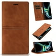 thumbnail image 1 of Allytechgroup Slim Wallet Case for iPhone 16 Plus with Card Slots & Cash Pocket, Luxury PU Leather Kickstand Magnetic Closure Shockproof Anti-Drop Protective Flip Cover Case, Brown, 1 of 6