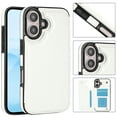 thumbnail image 1 of Allytechgroup Slim Wallet Case for iPhone 16 Plus, Flip PU Leather Kickstand Card Slots Case, Double Magnetic Buttons Shockproof Full Body Protection Durable Case for Women Men, White, 1 of 8