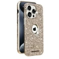 thumbnail image 1 of Allytechgroup Sparkly Case for iPhone 14 Pro Max, Bling Diamond Rhinestones Slim Phone Case Support Wireless Charging Shockproof Magnetic Back Cover for iPhone 14 Pro Max, Gold, 1 of 6