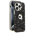 thumbnail image 1 of Allytechgroup Sparkly Case for iPhone 15, Bling Diamond Rhinestones Slim Phone Case Support Wireless Charging Shockproof Magnetic Back Cover for iPhone 15, Black, 1 of 6