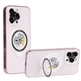 thumbnail image 1 of Allytechgroup Ring Holder Kickstand Compass Design Stand Back Cover Cell Phone Case with Camera Lens Protector for Apple iPhone 14, Pink, 1 of 8