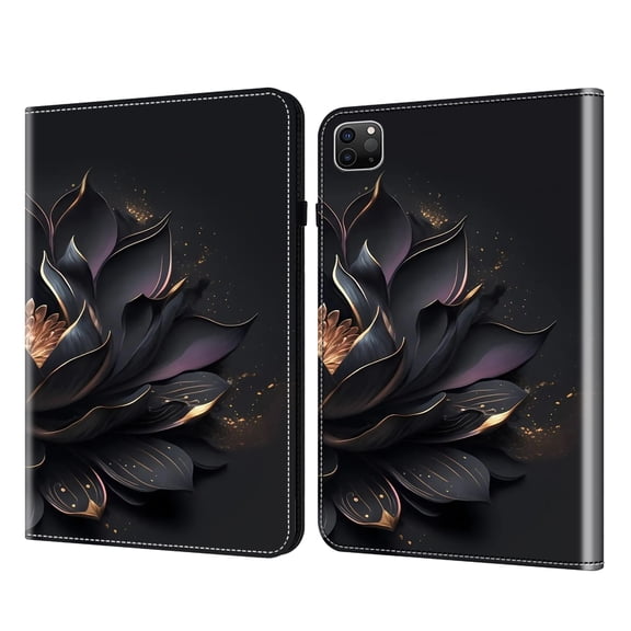 Allytechgroup Stunning Slim Fit iPad Air 11 Case 2024 - Durable Shockproof and Drop Protective Kickstand Flip Case with Auto Sleep Wake Function for Apple iPad Air 11 inch 2024, Lotus