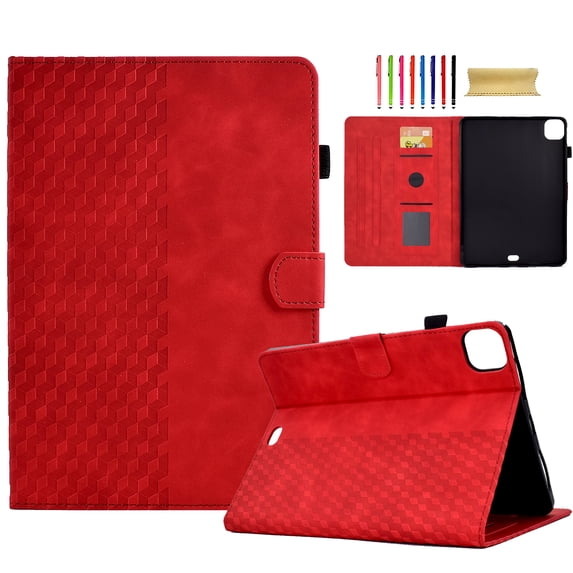 Allytechgroup Stylish Case for Apple iPad 11th 10th Gen 2025/2022 10.9 Inch, Smart Cover Auto Sleep Wake Protective Shockproof Anti-Scratch Slim Flip Folio Case for iPad 11th 10th Gen, Red