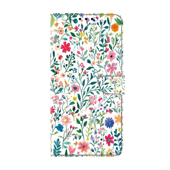 Allytechgroup Stylish Galaxy S25+ Plus Case Cover, Flip Cover Wallet Case with Card Slots, Magnetic Closure Stand Feature Shockproof PU Leather Phone Case for Samsung Galaxy S25+,Colorful Flowers