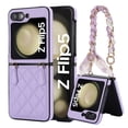 thumbnail image 1 of Allytechgroup Stylish Phone Case for Samsung Galaxy Z Flip 6, Hand Wrist with Silk Anti-Scrath Shockproof Bumper Slim Back Cover Case for Girls Women, Purple, 1 of 8