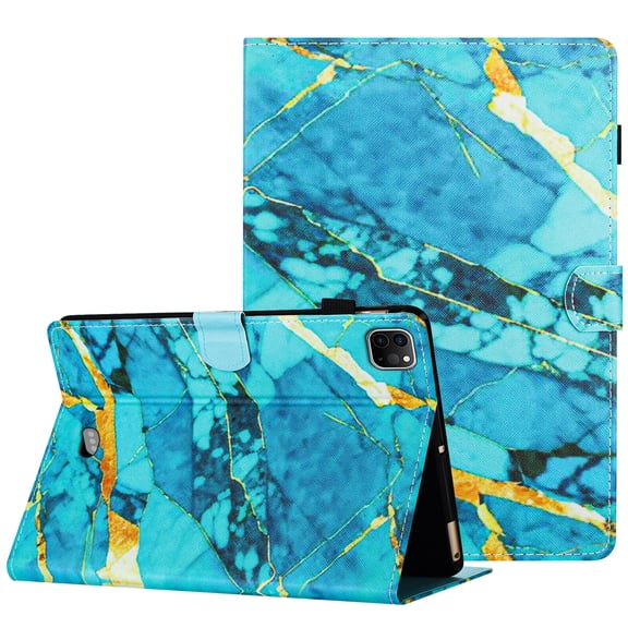Allytechgroup Stylish & Robust iPad Air 11 Case 2024 - Durable Shockproof Auto Sleep Wake Tablet Case, Modern iPad Air 11 Inch Case Cover for Apple iPad Air 11 Inch 2024,Blue Marble