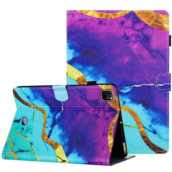 Allytechgroup Stylish & Robust iPad Air 11 Case 2024 - Durable Shockproof Auto Sleep Wake Tablet Case, Modern iPad Air 11 Inch Case Cover for Apple iPad Air 11 Inch 2024,Purple Marble