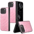 thumbnail image 1 of Allytechgroup Stylish Translucent Back Cover Phone Case for Google Pixel 9 Pro Fold, Slim Fit Bumper Protective Shell Case for Girls Women, Rose, 1 of 5