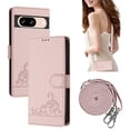 thumbnail image 1 of Allytechgroup Stylish Wallet Case for Google Pixel 9A, RFID Blockign Cards Holder Crossbody Shoulder Strap Hand Wrist Shockproof Multi-functional Phone Case for Google Pixel 9A, Pink, 1 of 9