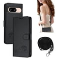 thumbnail image 1 of Allytechgroup Stylish Wallet Case for Google Pixel 9A, RFID Blockign Cards Holder Crossbody Shoulder Strap Hand Wrist Shockproof Multi-functional Phone Case for Google Pixel 9A, Black, 1 of 9