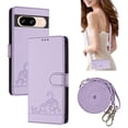 thumbnail image 1 of Allytechgroup Stylish Wallet Case for Google Pixel 9A, RFID Blockign Cards Holder Crossbody Shoulder Strap Hand Wrist Shockproof Multi-functional Phone Case for Google Pixel 9A, Purple, 1 of 7
