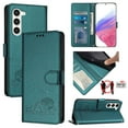 thumbnail image 1 of Allytechgroup Case for Samsung Galaxy A12, RFID Blocking PU Leather Wallet Flip Case with Cards Holder Crossbody Shoulder Strap Shockproof Multi-functional Phone Case for Samsung Galaxy A12, Darkgreen, 1 of 7