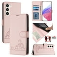 thumbnail image 1 of Allytechgroup Stylish Wallet Case for Samsung Galaxy A26 5G, RFID Blockign Cards Holder Crossbody Shoulder Strap Hand Wrist Shockproof Multi-functional Phone Case for Samsung Galaxy A26 5G, Pink, 1 of 9