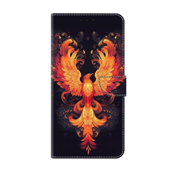 Allytechgroup Stylish iPhone 11 Pro Max Case Cover, Flip Cover Wallet Case with Card Slots, Magnetic Closure Stand Feature Shockproof PU Leather Phone Case for Apple iPhone 11 Pro Max,Fire Phoenix