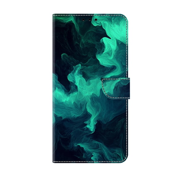 Allytechgroup Stylish iPhone 12 Pro Max Case Cover, Flip Cover Wallet Case with Card Slots, Magnetic Closure Stand Feature Shockproof PU Leather Phone Case for Apple iPhone 12 Pro Max,Green Smoke