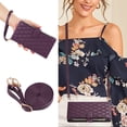 thumbnail image 1 of Allytechgroup Stylish iPhone XS/ iPhone X Case Wallet with Card Slots and Zipper Pocket, Hand Wrist + Crossbody Strap RFID Blocking Girls Women Phone Case for Apple iPhone XS/ iPhone X, Darkpurple, 1 of 9