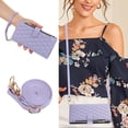 thumbnail image 1 of Allytechgroup Stylish iPhone XS/ iPhone X Case Wallet with Card Slots and Zipper Pocket, Hand Wrist + Crossbody Strap RFID Blocking Girls Women Phone Case for Apple iPhone XS/ iPhone X, Lightpurple, 1 of 9