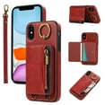 thumbnail image 1 of Allytechgroup Stylish iPhone XS/ iPhone X Wallet Case, Secure Phone Case for Apple iPhone XS/ iPhone X, Multi-functional and Durable, Ring Holder Hand Wrist Stand Shockproof Case for Women Men, Red, 1 of 7