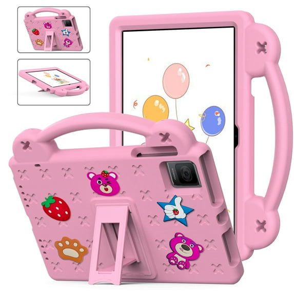Allytechgroup for T-Mobile REVVL Tab 5G (2023) 10.36 Inch Tablet, Kids Friendly Shockproof Cute Design Handle Stand Protective Rugged Tablet Case for T-Mobile Revvl Tab 5G 2023 Tablet, Pink