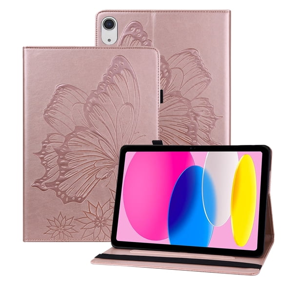 Allytechgroup Tablet Case for iPad Air 11 – Slim Fit, Anti-Scratch, and Shockproof Case Cover, Compatible with Apple iPad Air 11 inch 2024, Featuring Auto Sleep and Multi Angle Viewing Stand, Rosegold