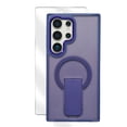 thumbnail image 1 of Allytechgroup Translucent Mangetic Case for Samsung Galaxy S25 Ultra, Built-in Screen Protector Not-Yellowing Shockproof Kickstand Bumper Rugged Phone Case for Women Men, Darkpurple, 1 of 7
