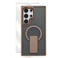thumbnail image 1 of Allytechgroup Translucent Mangetic Case for Samsung Galaxy S25 Ultra, Built-in Screen Protector Not-Yellowing Shockproof Kickstand Bumper Rugged Phone Case for Women Men, Desertgold, 1 of 7