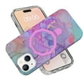 thumbnail image 1 of Allytechgroup Ultra Slim Case for iPhone 15 Plus wth Fashion Marble Pattern, Foldable Ring Kickstand Magnetic Cover Support Wireless Charging Full Body Protection Shockproof Case - Purple, 1 of 6