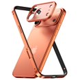 thumbnail image 1 of Allytechgroup Ultra-Thin Metal Frame Case for Apple iPhone 17 Pro, Detachable Camera Lens Protective Aluminum Alloy Cooling Frame Case for iPhone 17 Pro Women Men, Orange, 1 of 8