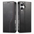 thumbnail image 1 of Allytechgroup Wallet Case for Apple iPhone 15 Pro Max, Rugged TPU Faux Leather Flip Cover with Shock-Absorbent Protection, Card & Cash Slots, Stand Holder, Anti-Scratch Wrist Strap Design, Black, 1 of 12