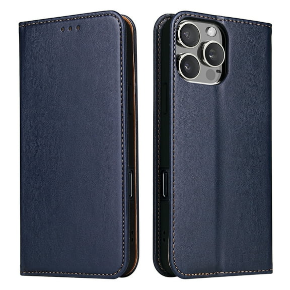 Allytechgroup Wallet Case for Apple iPhone 16 Pro Max, Premium Leather Flip Stand Cards Holder Business Type RFID Blocking Shockproof Phone Case Cover for iPhone 16 Pro Max, Blue