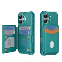 Allytechgroup Wallet Case for Apple iPhone 17, PU Leather TPU Shockproof Anti-Scratch Cards Slots Stand Protective Magnetic Closure Flip Back Cover Shell for iPhone 17, Green