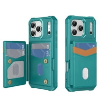 Allytechgroup Wallet Case for Apple iPhone 17 Pro Max, PU Leather TPU Shockproof Anti-Scratch Cards Slots Stand Protective Magnetic Closure Flip Back Cover Shell for iPhone 17 Pro Max, Green