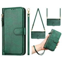 Allytechgroup Wallet Case for Apple iPhone 17 Pro, Premium PU Leather Flip Cover with Cards Slots Cash Pocket Hand Strap Crossbody Strap Stand Shockproof Phone Case for Wome Men,