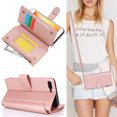 thumbnail image 1 of Allytechgroup Wallet Case for Apple iPhone 8 Plus/ 7 Plus,  Retro [1 Zipper Pocket + 6 Cards Slots] Hand Wrist Shoulder Strap Stand Shockproof iPhone 8 Plus/ 7 Plus Cover Case for Girls Women,Rosegold, 1 of 10