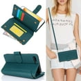 thumbnail image 1 of Allytechgroup Wallet Case for Apple iPhone 8 Plus/ 7 Plus,  Retro [1 Zipper Pocket + 6 Cards Slots] Hand Wrist Shoulder Strap Stand Shockproof iPhone 8 Plus/ 7 Plus Cover Case for Girls Women, Green, 1 of 10