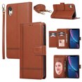 thumbnail image 1 of Allytechgroup Wallet Case for Apple iPhone X/ iPhone XS with Crossbody Strap Hand Wrist, Makeup Mirror Cards Slots Cash Pocket RFID Blocking Flip Stand Slim Case Cover for iPhone X/ iPhone XS, Brown, 1 of 7
