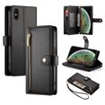 thumbnail image 1 of Allytechgroup Wallet Case for Apple iPhone XS Max, 9 Cards Holder + Zipper Pocket + Hand Wrist Shockproof Stand Flip Cover RFID Blocking Phone Case for Women Men, Black, 1 of 7