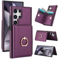 thumbnail image 1 of Allytechgroup Wallet Case Cover for Samsung Galaxy S25 Ultra, with Ring Holder Cards Slots Premium PU Leather TPU Back Cover Shockproof RFID Blocking Phone Case for Samsung Galaxy S25 Ultra,Deeppurple, 1 of 7