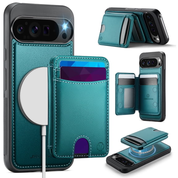 Allytechgroup Wallet Case for Google Pixel 10A, Slim Fit PU Leather Shell with Card Holder Support Wireless Charging Non-Slip Shockproof Protective Full Body Cover for Google Pixel 10A, Blue
