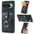 thumbnail image 1 of Allytechgroup Wallet Case for Google Pixel 6 Pro with Card Holder, 360°Rotation Ring Stand, Support Car Mount, PU Leather Full Body Shockproof Slim Anti-Drop Women Men Protective Cover, Black, 1 of 6