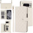 thumbnail image 1 of Allytechgroup Wallet Case for Google Pixel 6a with Credit Card Slot, RFID Blocking PU Leather Case with Lanyard & Shoulder Strap & Kickstand Shockproof Bumper for Women Men, White, 1 of 8