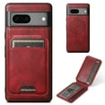 thumbnail image 1 of Allytechgroup Wallet Case for Google Pixel 7 Compatible with MagSafe Detachable Pocket Wallet Magnetic Card Bag PU Leather Case with Kickstand Credit Card Slots Wireless Charging - Red, 1 of 10