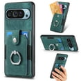 thumbnail image 1 of Allytechgroup Wallet Case for Google Pixel 9 / 9 Pro with Card Holder, 360°Rotation Ring Stand, Support Car Mount, PU Leather Full Body Shockproof Slim Anti-Drop Women Men Protective Cover, Green, 1 of 6