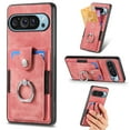 thumbnail image 1 of Allytechgroup Wallet Case for Google Pixel 9 / 9 Pro with Card Holder, 360°Rotation Ring Stand, Support Car Mount, PU Leather Full Body Shockproof Slim Anti-Drop Women Men Protective Cover, Pink, 1 of 6