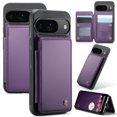 thumbnail image 1 of Allytechgroup Wallet Case for Google Pixel 9 / 9 Pro with Credit Card Holder, [RFID Blocking] [Camera Screen Protection] PU Leather Magnetic Clasp Kickstand Shockproof Protective Case, Purple, 1 of 1