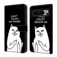 thumbnail image 1 of Allytechgroup Wallet Case for Google Pixel 9 Pro, Flip Cover Stylish Bumper Shockproof Stand PU Leather Slim Fit Phone Case Cover for Women Girls, Don't Touch, 1 of 7