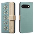 thumbnail image 1 of Allytechgroup Wallet Case for Google Pixel 9A, PU Leather Case with Credit Card Slot Magnetic Closure Floral Cutout Shockproof Protective Back Cover for Google Pixel 9A, Green, 1 of 8