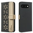 thumbnail image 1 of Allytechgroup Wallet Case for Google Pixel 9A, PU Leather Case with Credit Card Slot Magnetic Closure Floral Cutout Shockproof Protective Back Cover for Google Pixel 9A, Black, 1 of 9